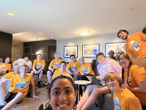 watch party selfie